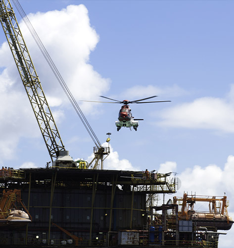 Ashland Helicopter Oil Rig