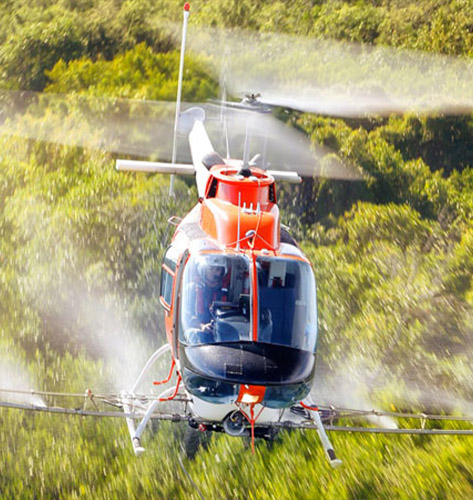 Ashland Helicopter Wet and Dry Spreading